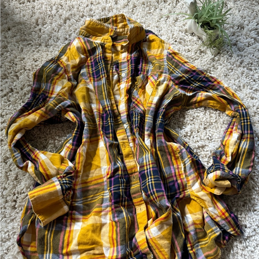 Old navy spring the classic shirt flannel style multicolor buttondown wo… - Picture 1 of 4
